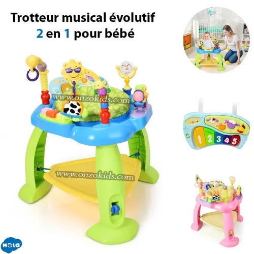 Trotteur musical évolutif 2 en 1 pour bébé - Hola