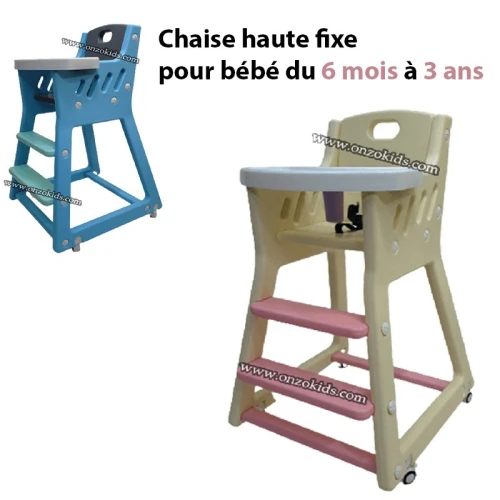 Chaise haute fixe pour bébé du 6 mois à 3 ans