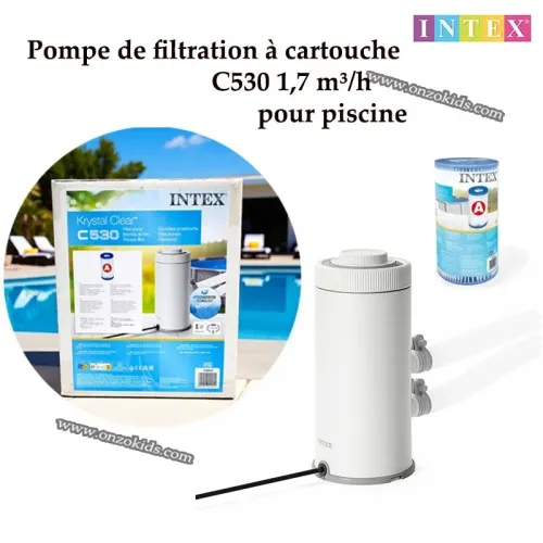 Pompe de filtration à cartouche C 530 1,7 m/h pour piscine Intex