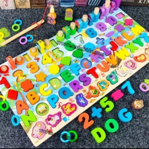 jeux éducatif  Jouets éducatifs en boi Nombres et Alphabets