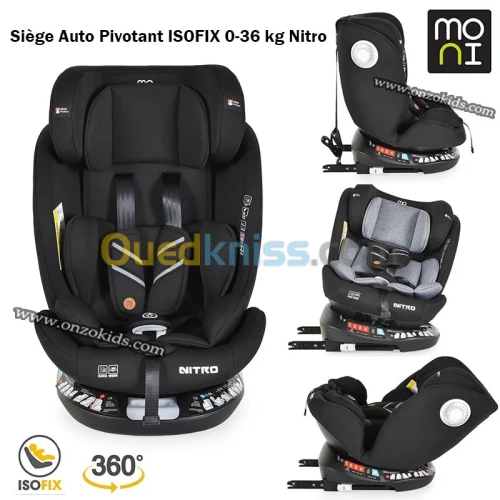 Siège Auto Pivotant ISOFIX 0-36 kg Nitro - Moni