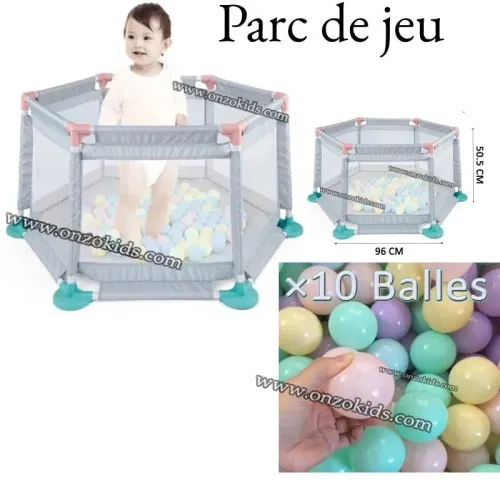 Parc de jeu pour bébé avec 10 balles