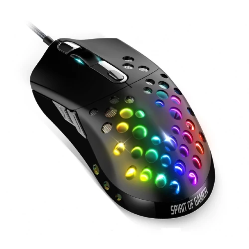 SOURIS USB SPIRIT OF GAMER ELITE-M80 4200 DPI / 6 BOUTONS / RÉTRO-ÉCLAIRAGE RGB