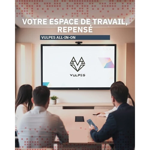 Ecran Interactif VULPES - 65 pouces 4K - I5-6EM GEN - 8GO - 256GO + Support + Remote +Stylet