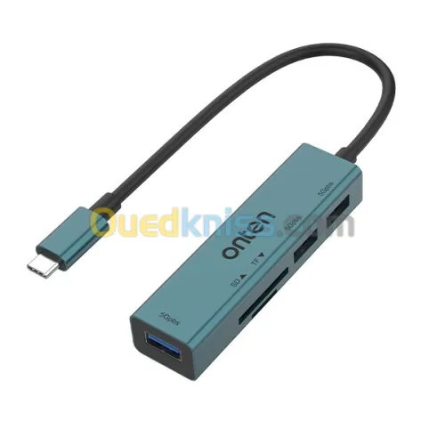 Adaptateur ONTEN USB-C vers lecteur de carte SD/TF et USB 3.0 REF : 9597