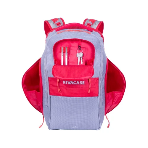 SAC A DOS RIVACASE 5265 17,3 GREY/ RED 30L