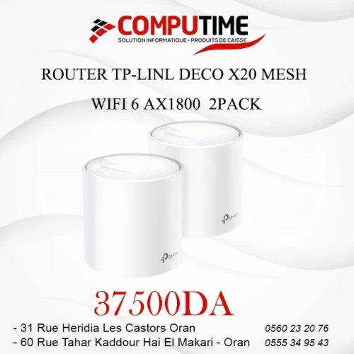 ROUTER TP-LINK DECO X20 MESH  WIFI 6 AX1800  2PACK
