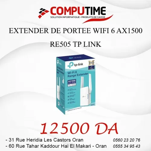 EXTENDER DE PORTEE WIFI 6 AX1500 RE505 TP LINK 