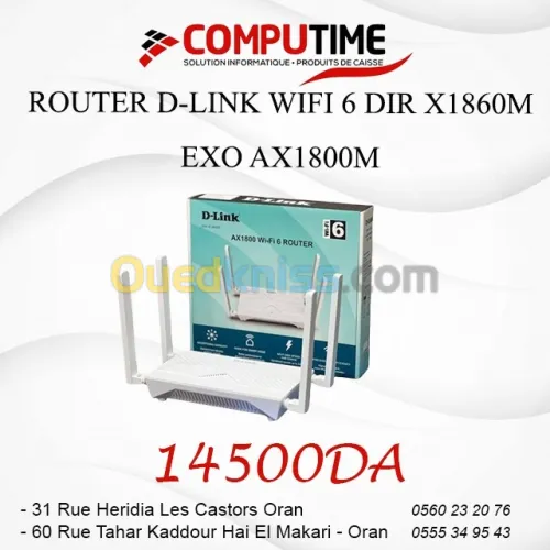 ROUTER D-LINK WIFI 6 DIR X1860M EXO AX1800M
