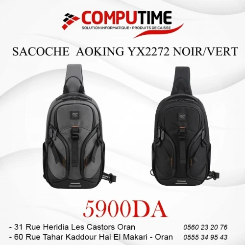 SACOCHE AOKING YX2272 NOIR/VERT