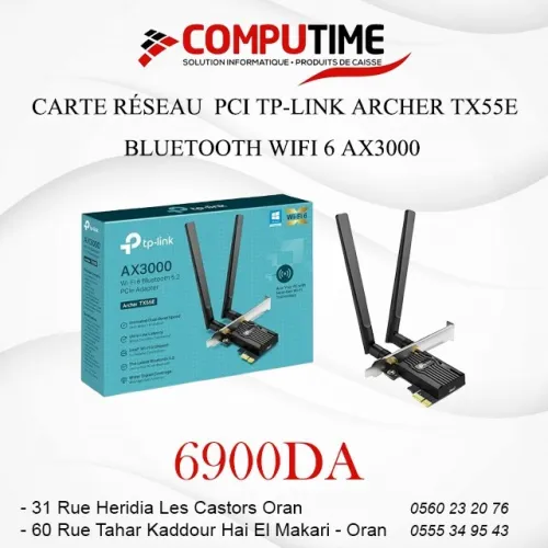 CARTE RÉSEAU  PCI TP-LINK ARCHER TX55E  BLUETOOTH WIFI 6 AX3000