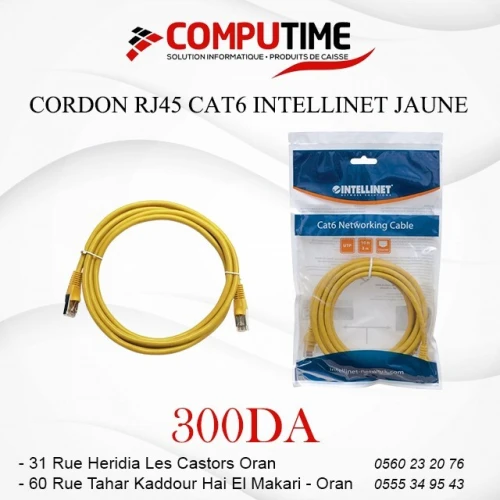 CORDON RJ45 CAT6 INTELLINET JAUNE