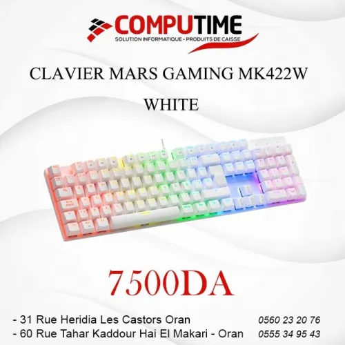 CLAVIER MARS GAMING MK422W - WHITE
