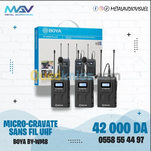 Microphone Caméra Micro Cravate UHF - BOYA BY-WM6