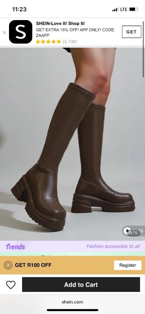 boots est disponible shien / حبة اللخرة