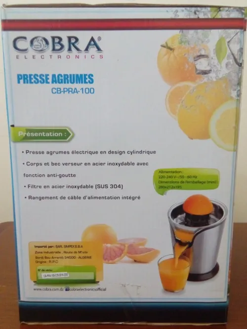 Presse Agrumes Jus Naturel Cobra  عصارة الحمضيات كوبرا