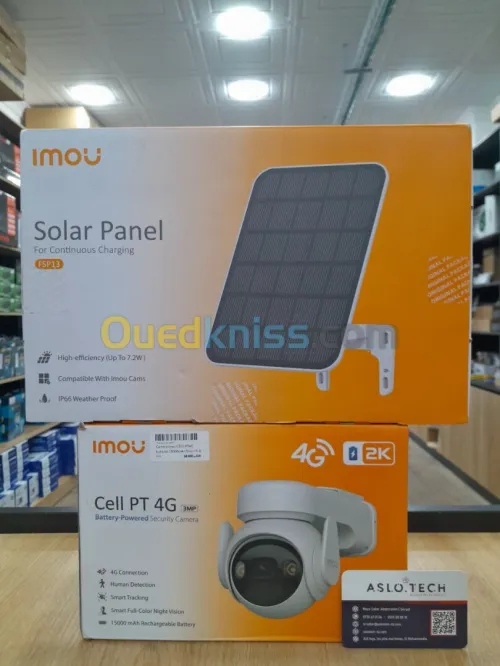Camera Imou CELL PT4G batterie 15000mAh Smart Full Color 2k 3MP avec panneau solaire