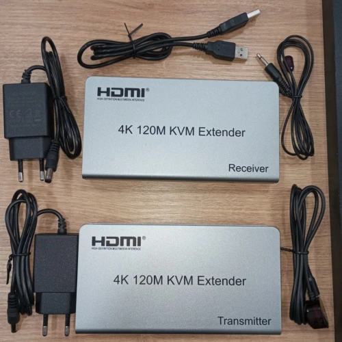 EXTENDER KVM HDMI+USB 4k 120m