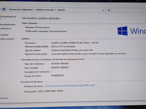 THINKPAD L460 / INTEL I3 6 EME / 8G / 128 SSD / 14