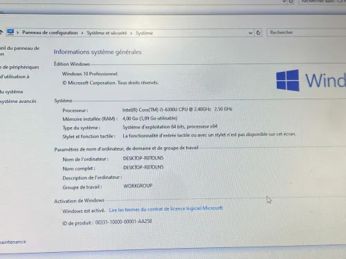 DELL LATITUDE 7480 / INTEL I5 6 EME / 8G / 128 SSD / 14 FHD