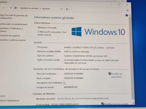 ACER ASPIRE 3 / INTEL I3 7EME / 4G / 128 SSD / 14