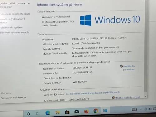 DELL LATITUDE 7400 / INTEL I5 8EME / 8G / 512 SSD / 14+CARTABLE