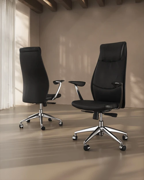 Fauteuil Direction PDG  VRAI CUIR -EUROPEEN