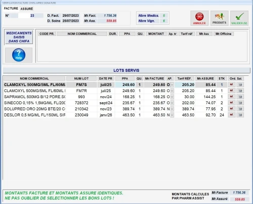 LOGICIEL GESTION PHARMACIE : PHARM ASSIST