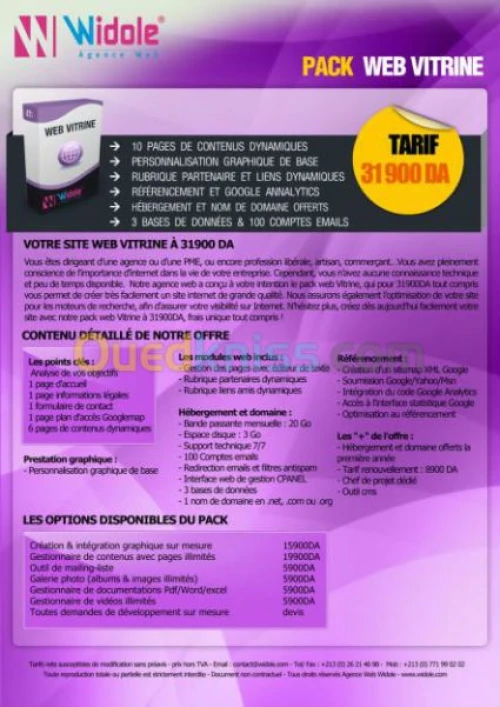 création de sites web,hebergement