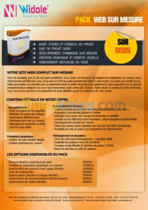 création de sites web,hebergement