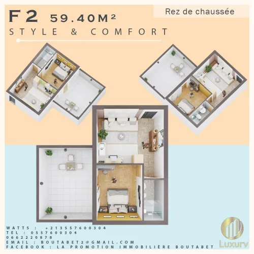 Vente Appartement Studio F2 F3 Blida Blida