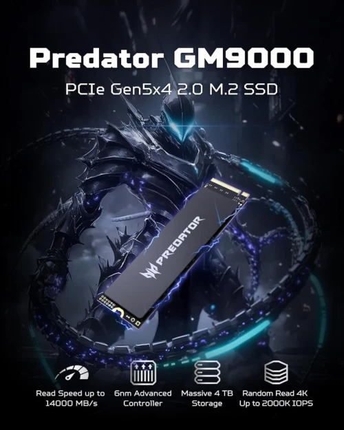 NVMe 2.0 2Tb Gen 5 - Predator GM9000 PCIe Gen 5.0 BOX