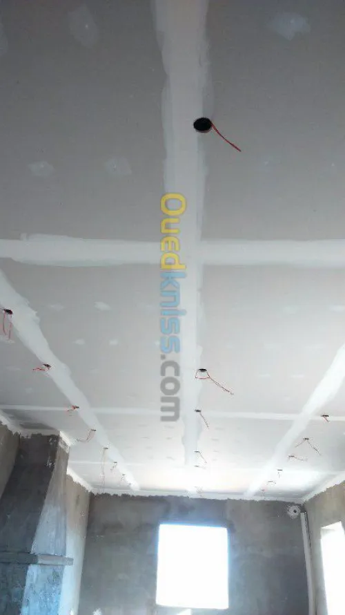 la pose de plaque de platre en ba13 ) 