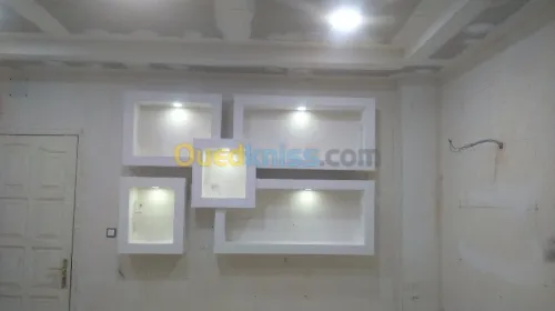 la pose de plaque de platre en ba13 ) 