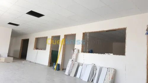 la pose de plaque de platre en ba13 ) 