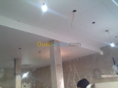 la pose de plaque de platre en ba13 ) 