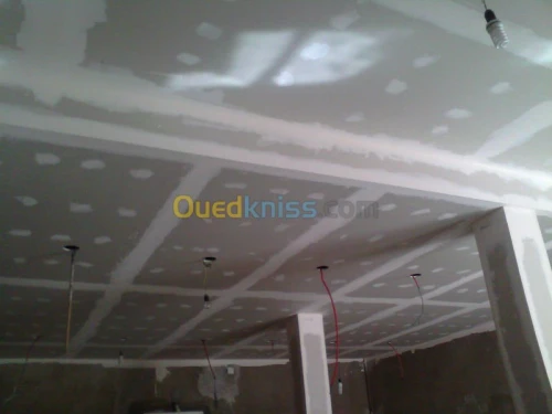 la pose de plaque de platre en ba13 ) 