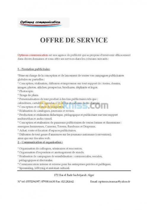 publicité et communication