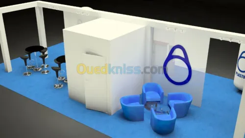Conception 3D de maquettes de stands