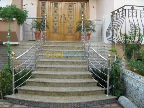 rampe escalier et garde corps en inox