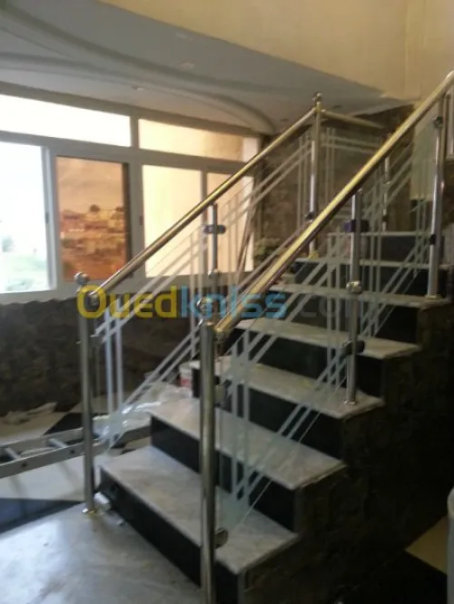 rampe escalier et garde corps en inox