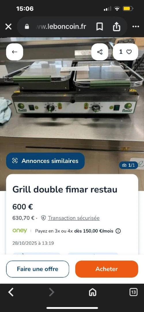 Panini press GRill FIMAR