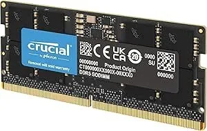 Ram 64GB Crucial laptop 32x2 Go (64 GB ) DR5 4800MHz Pour Laptop