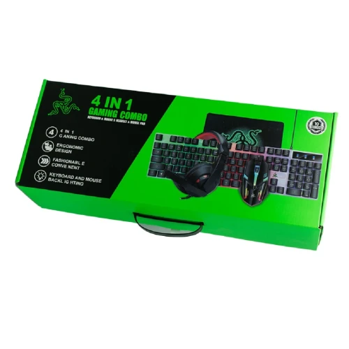 COMBO RAZER 4 IN 1  CLAVIER/SOURIS/CASQUE/TAPIS  TF-240