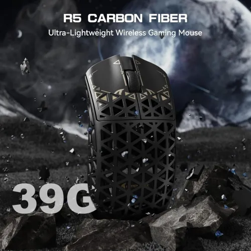 Souris Attack Shark R5 Ultra Wireless Carbon Fiber + 8KHz Dongle