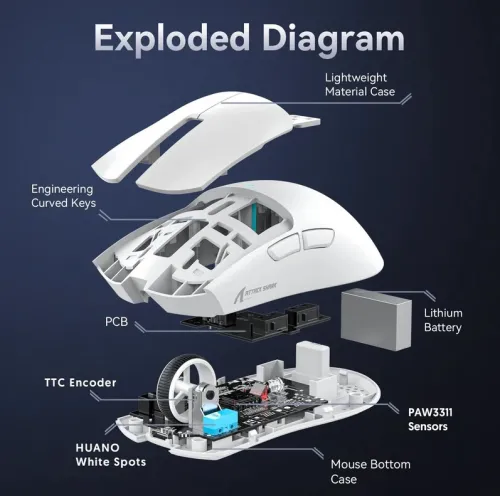 ATTACK SHARK x11 Wireless Gaming Mouse