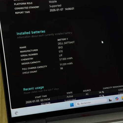 Dell Latitude 7350 x360 Convertible / Ultra 7 165U / 16 Go DDR5 / 512 Go SSD / 13.3 QHD+ Tactile