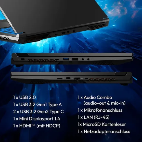 ERAZER Defender P50/12th i7-12650H / NVIDIA GEFORCE RTX 4060 8GO/ 16G DDR4 / 512SSD/ 17.3" FHD 144Hz