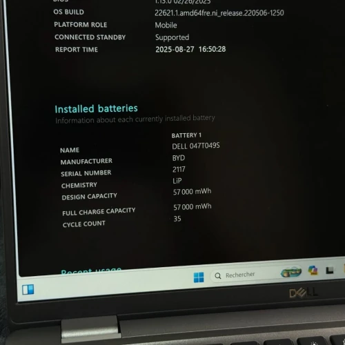 DELL LATITUDE 7450 / ULTRA 7 165U / 16GO DDR5 / 512SSD / 14 FHD+