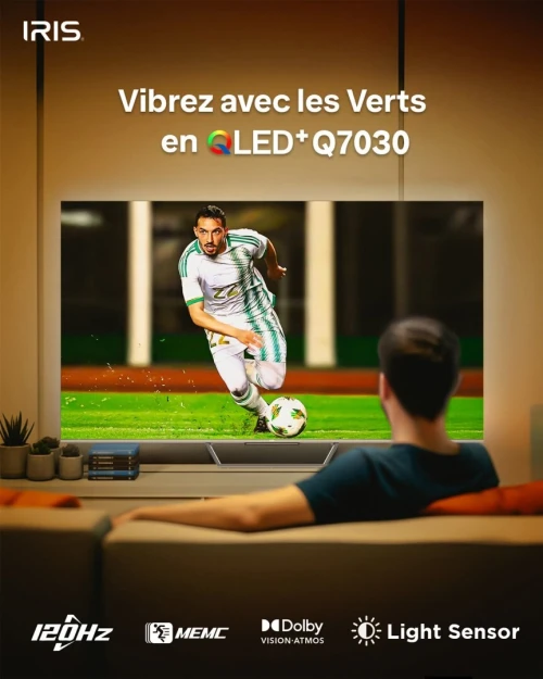 TV IRIS 50 Q7020 QLED ANDROID 14 GOOGLE TV 50POUCES UHD 4K 120Hz